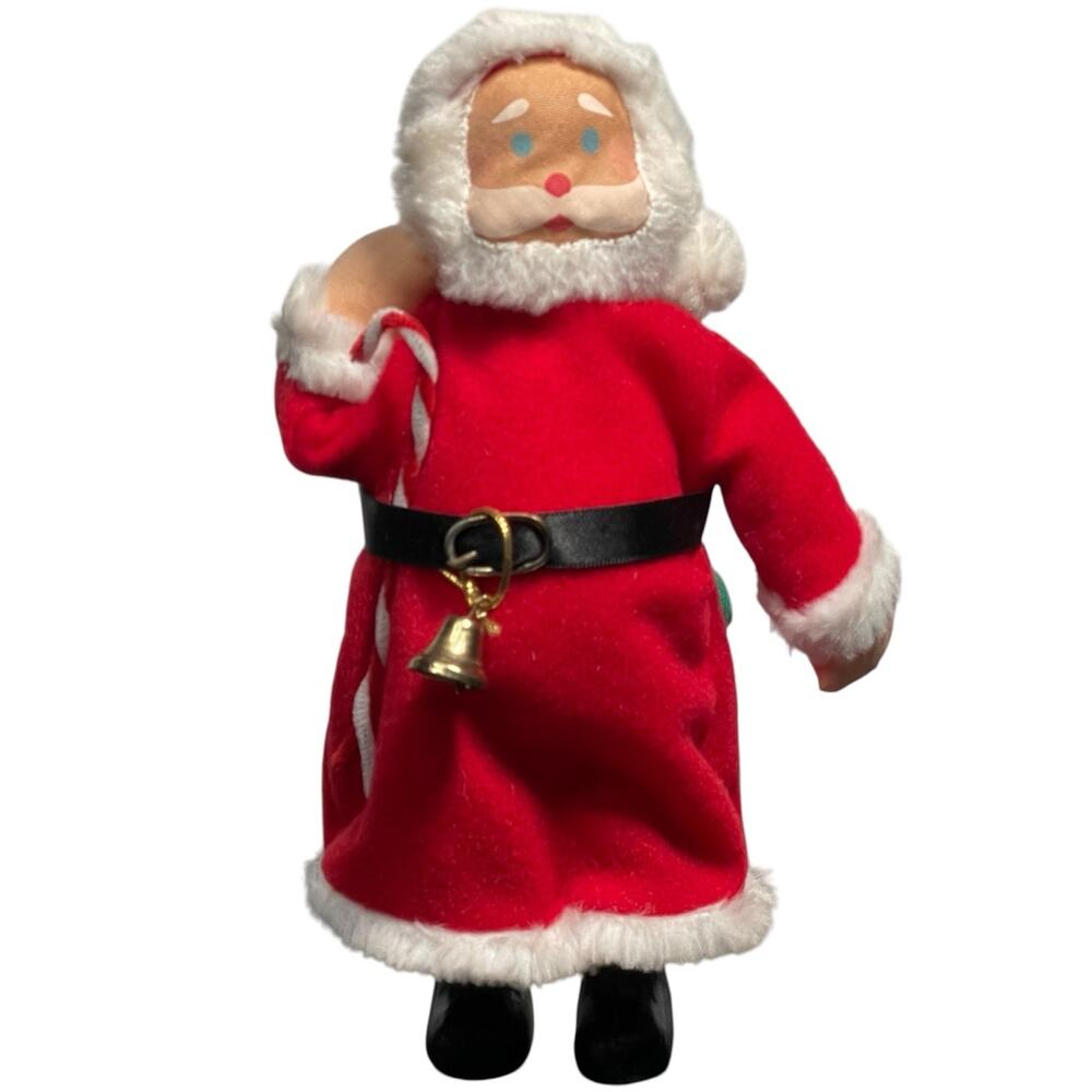Santa Christmas Doll Made in Taiwan Vtg 8"
